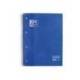 Bloc espiral Oxford Din A-4 extradura 80 hojas microperforado azul