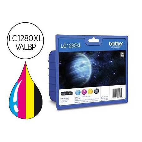 Cartucho Brother LC-1280XL VALBP mfc-j6510dw mfc-j6710dw mfc-j6910dw.