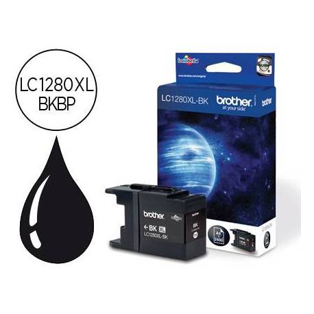 Cartucho Brother negro LC-1280XLBKBP mfc-j6510dw mfc-j6710dw mfc-j6910dw.
