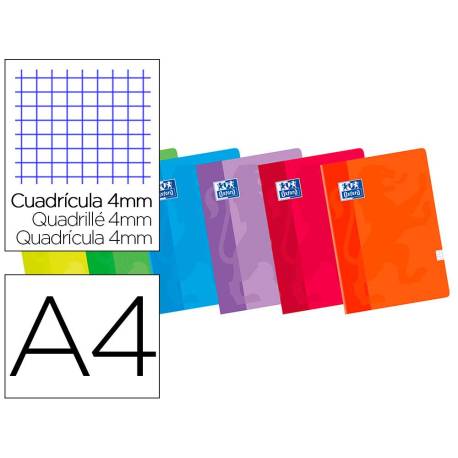 Libreta escolar Oxford Din A4 cuadricula 4 mm 48 hojas