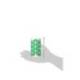 Gomets Apli triangulares color Verde 21x21x21mm