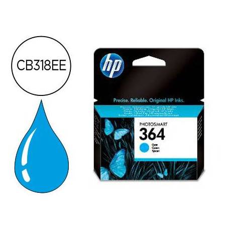 CARTUCHO INK-JET HP 364 COLOR CIAN CB318EE