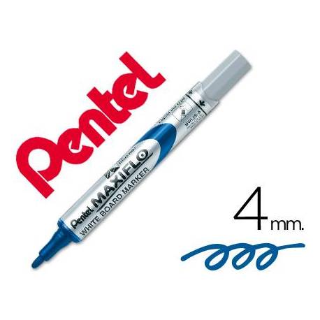 Rotulador Maxiflo Pentel azul para pizarra blanca