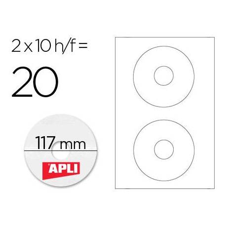 Etiquetas adhesivas para CD/DVD Apli
