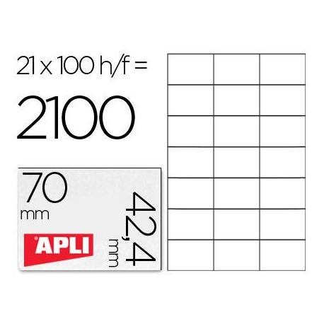 Etiquetas Adhesivas Apli 70 x 42,4 mm
