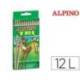 Lapices de colores Alpino triangulares caja de 12 unidades