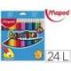 Lapices de colores triangulares Maped caja de 24 unidades mina 5 mm