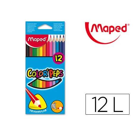 Lapices de colores triangulares Maped caja de 12 unidades