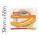Cinta adhesiva Tesa standard 66 mt x 19 mm.
