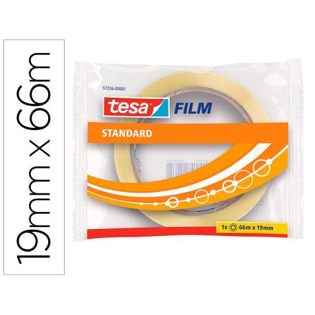 Cinta adhesiva Tesa standard 66 mt x 19 mm.