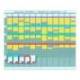 KIT PLANIFICACION DE TARJETAS T MARCA NOBO 66X80 CM 12 COLUMNAS 2X32 RANURAS + 500 TARJETAS T N 2 COLORES SURTIDOS + 100