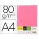 PAPEL COLOR MARCA LIDERPAPEL DIN A4 80 GR ROSA NEON PAQUETE DE 500 HOJAS