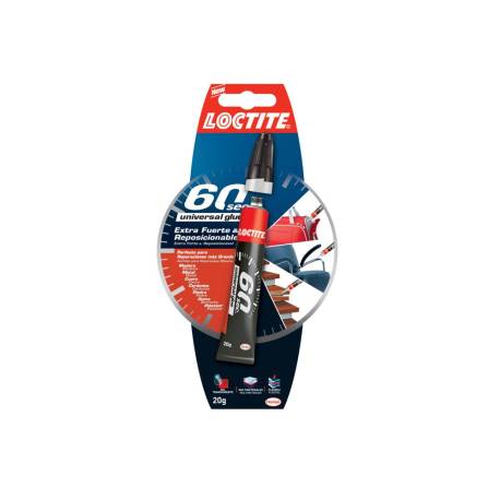 PEGAMENTO MARCA LOCTITE UNIVERSAL GLUE EXTRA FUERTE 60 SEGUNDOS 20 GR