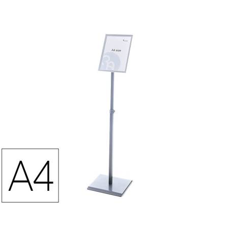 EXPOSITOR MARCA ROCADA DE SUELO MAGNETICO ROTATIVO 90 HORIZONTAL/VERTICAL ALTURA AJUSTABLE DIN A4