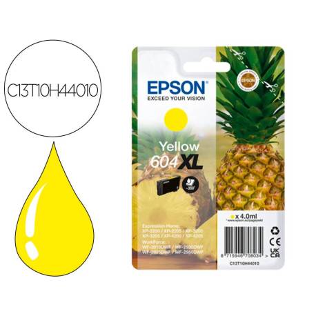 CARTUCHO INK-JET EPSON 604XL COLOR AMARILLO C13T10H44010