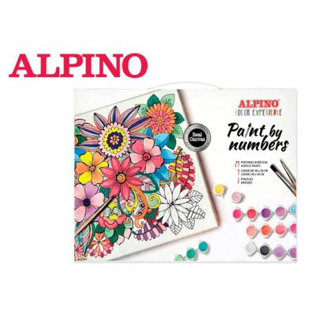 SET DE PINTURA ALPINO COLOR EXPERIENCE PINTA POR NUMEROS 21 PINTURAS SURTIDAS