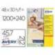 ETIQUETA ADHESIVA AVERY COLOR BLANCA REMOVIBLE PARA IMPRESORA LASER INKJET Y FOTOCOPIADORA 45,7X21,2 MM