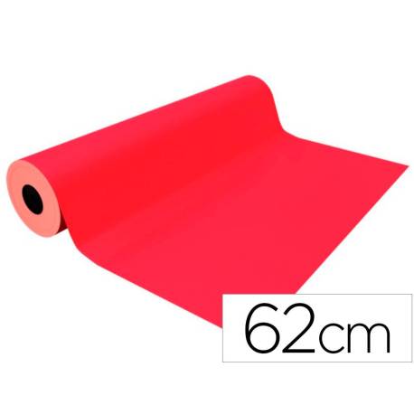 PAPEL DE REGALO BASIKA METALIZADO COLOR ROJO BOBINA 62 CM