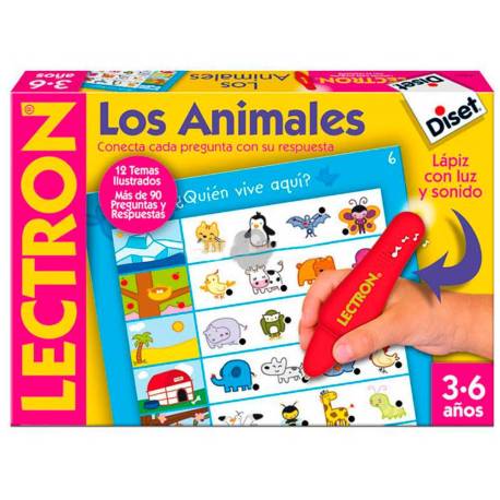 JUEGO MARCA DISET DIDACTICO LECTRON LAPIZ LOS ANIMALES 3-6 AÑOS