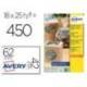 ETIQUETA ADHESIVA AVERY COLOR KRAFT EFECTO CARTON RECTANGULAR REMOVIBLE PARA IMPRESORA LASER INYECCION TINTA