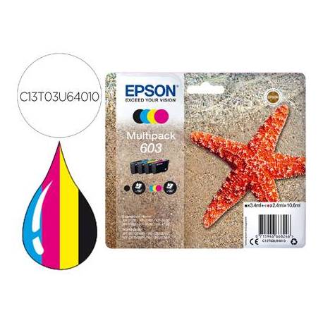 CARTUCHOS INK-JET EPSON 603 MULTIPACK C13T03U64010