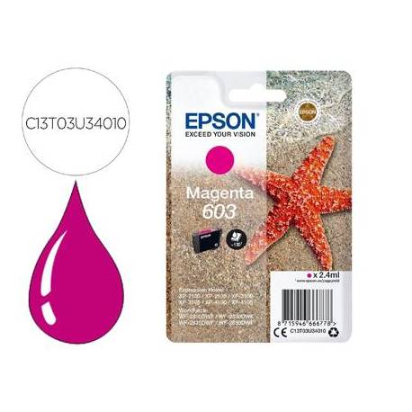 CARTUCHO INK-JET EPSON 603 COLOR MAGENTA C13T03U34010