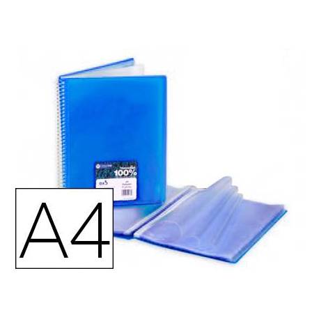 Carpeta Carchivo Archivex Star Escaparate 40 fundas Espiral Din A4 Azul