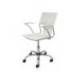 Silla giratoria pyc respaldo medio regulable en altura similpiel color blanca 860+90x480x440 mm