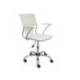 Silla giratoria pyc respaldo medio regulable en altura similpiel color blanca 860+90x480x440 mm