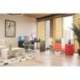 Silla giratoria pyc respaldo medio regulable en altura similpiel color blanca 860+90x480x440 mm