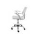 Silla giratoria pyc respaldo medio regulable en altura similpiel color blanca 860+90x480x440 mm