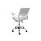 Silla giratoria pyc respaldo medio regulable en altura similpiel color blanca 860+90x480x440 mm