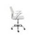 Silla giratoria pyc respaldo medio regulable en altura similpiel color blanca 860+90x480x440 mm