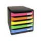 FICHERO CAJONES SOBREMESA MARCA EXACOMPTA BIG-BOX PLUS CLASSIC IDERAMA ARLEQUIN 5 CAJONES MULTICOLORES
