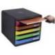 FICHERO CAJONES SOBREMESA MARCA EXACOMPTA BIG-BOX PLUS CLASSIC IDERAMA ARLEQUIN 5 CAJONES MULTICOLORES