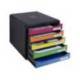 FICHERO CAJONES SOBREMESA MARCA EXACOMPTA BIG-BOX PLUS CLASSIC IDERAMA ARLEQUIN 5 CAJONES MULTICOLORES