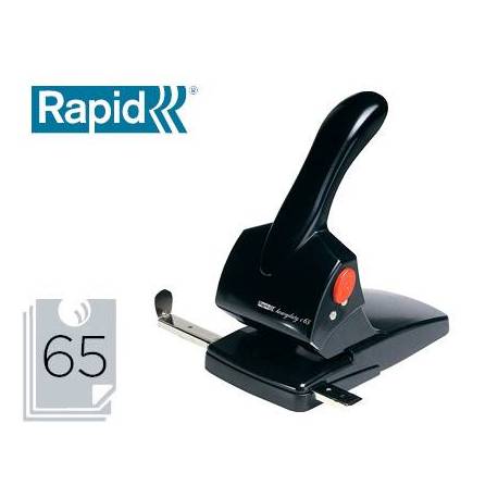 Taladrador Rapid HCD65 Fashion negro capacidad para 65 hojas