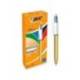 Boligrafo marca Bic Shine 4 colores Punta 1 mm cuerpo color Oro