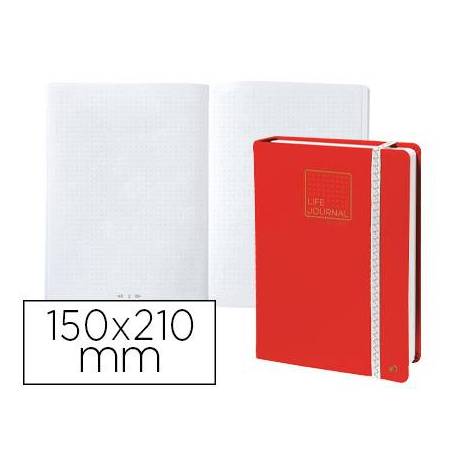 Libreta Quo Vadis Life Journal Infinite Dots 150x210 mm 224 hojas Puntos Tapa Similpiel color Rojo