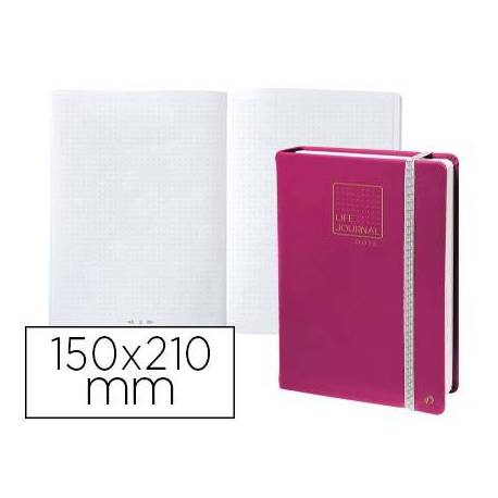 Libreta Quo Vadis Life Journal Infinite Dots 150x210 mm Puntos Tapa Similpiel color Ciruela