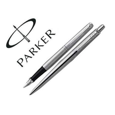 JUEGO MARCA PARKER DUO JOTTER ACERO CT BOLIGRAFO + PLUMA