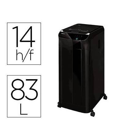 DESTRUCTORA DE DOCUMENTOS FELLOWES AUTOMAX 600M CAPACIDAD 600 H SEGURIDAD P5 CLIPS Y TARJETAS