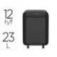 DESTRUCTORA DE DOCUMENTOS FELLOWES LX211 CAPACIDAD 12 HOJAS SEGURIDAD P5 NEGRA PAPELERA 23 L GRAPAS