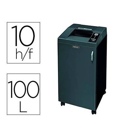DESTRUCTORA DE DOCUMENTOS FELLOWES 3250MC CAPACIDAD DE CORTE 10 H SEGURIDAD P6 PAPELERA 100 L