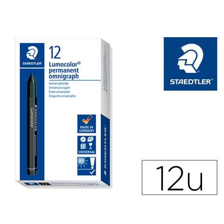 MINAS STAEDTLER PARA MARCAR COLOR NEGRO LUMOCOLOR PERMANENTE OMNIGRAPH 236 CAJA DE 12 UNIDADES