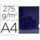 Subcarpeta Gio DIN A4 275 gr Plastificada 2 solapas Azul