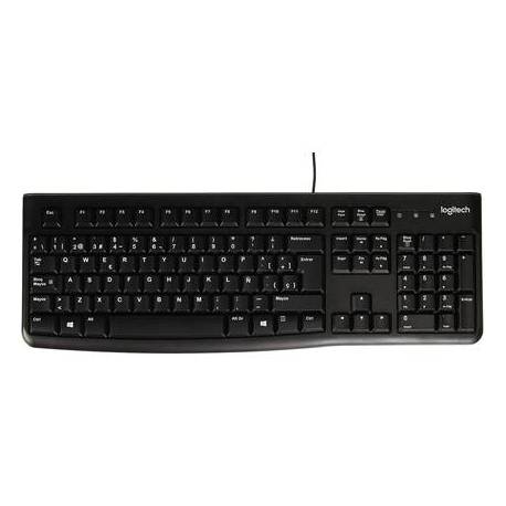 Teclado multimedia cable Logitech K120 1,5 m Negro