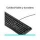 Teclado multimedia cable Logitech K120 1,5 m Negro