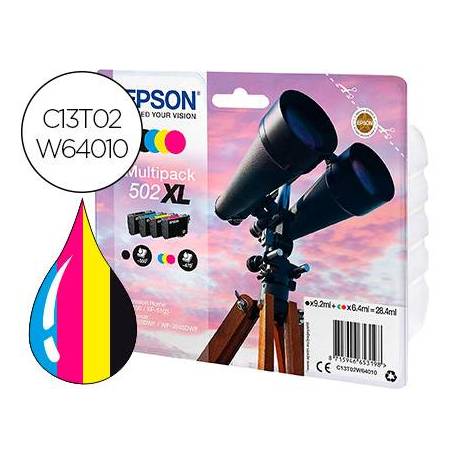 CARTUCHOS INK-JET EPSON 502 XL MULTIPACK C13T02W64010