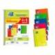 Cuaderno espiral oxford tapa extradura folio 80 hojas cuadro 4 mm con pizarra blancapack 4+1 colores clasicos.
